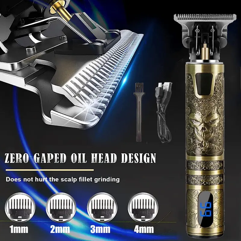 Mens Hair Clippers Shaver Trimmers Machine Cordless Beard Electric Haircut Handle 3