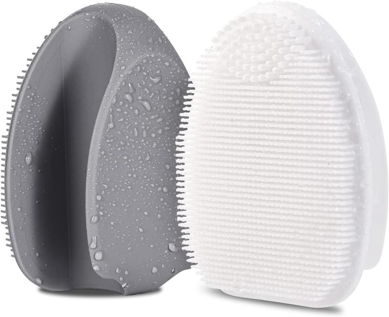 Product Introduction of Silicone Face Scrubber,Manual Exfoliating Brush,Handheld Facial Cleansing Brush for Women Men-Blackhead Removing Pore Cleansing Massaging for Sensitive, Delicate, Dry Skin (3rd-Grey+White) Comfort 9
