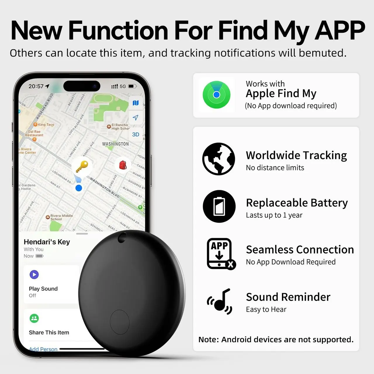 Waterproof AirTag Tracker GPS for Apple Find My