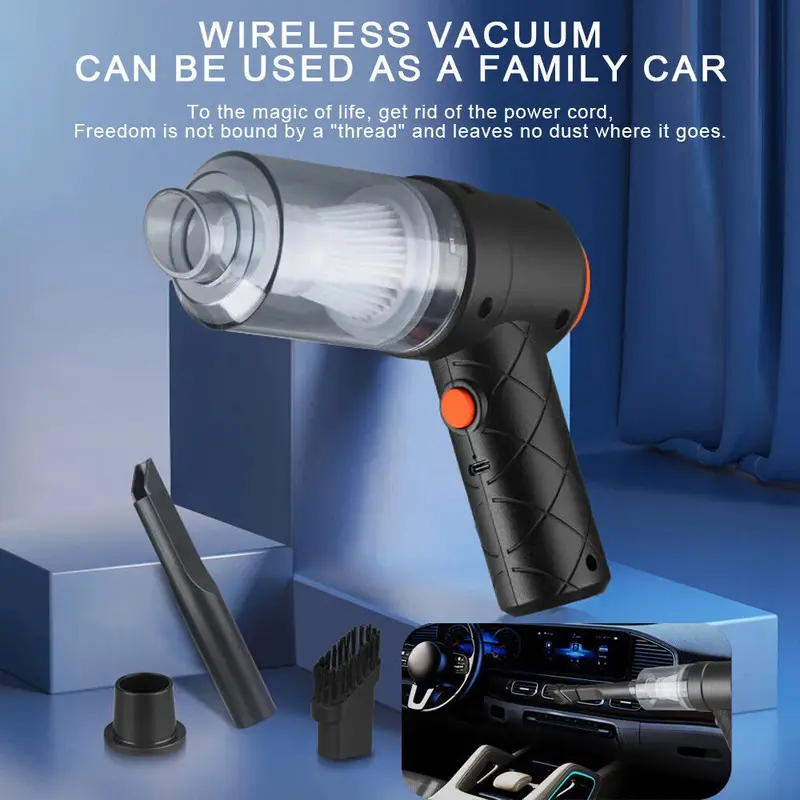 Car-borne wireless vacuum cleaner multi-functional strong blow suction household, small hand-held high-power air cleaner 5