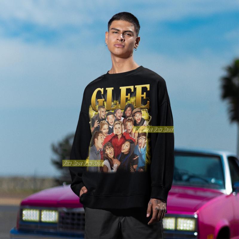 Glee Shirt, glee tshirt,glee t-shirt,glee hoodie,glee sweatshirt,glee merchandise,glee t shirt,glee crewneck,glee gifts,glee tee,glee fan Casual Top Womenswear Casual Wear Comfortable Love Streetwear Summer 2