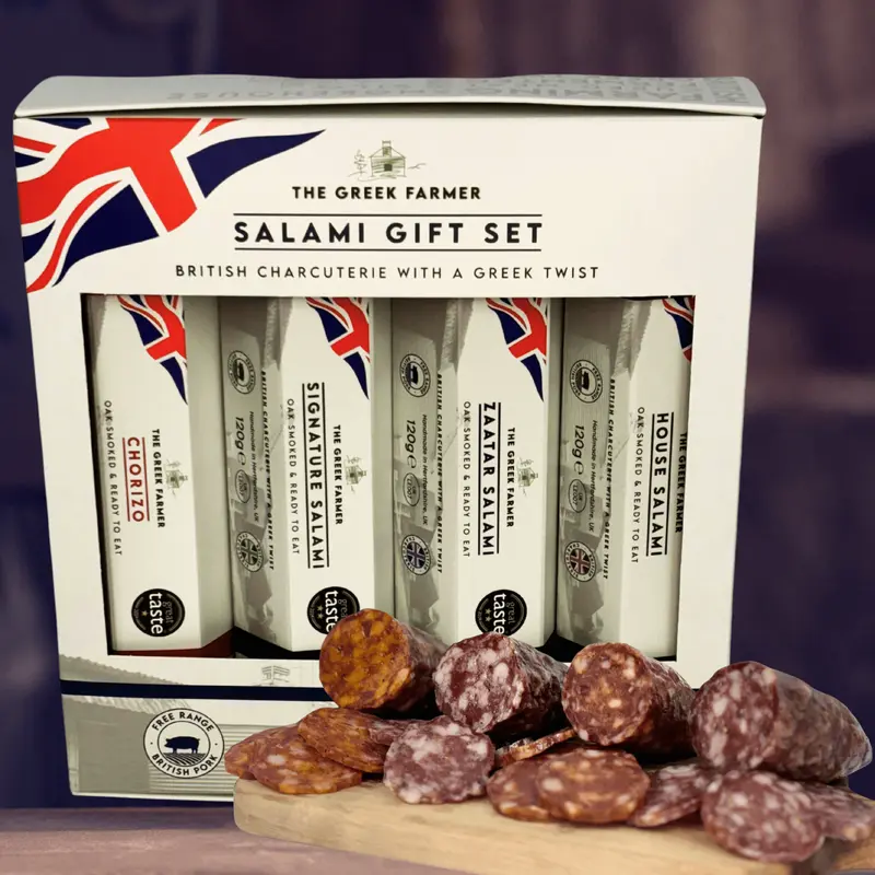 Salami Gift Set | British Carnivore Gift | British Free Range Pork | Made in Hertfordshire | No Fridge | 12 Months Shelf Life 5