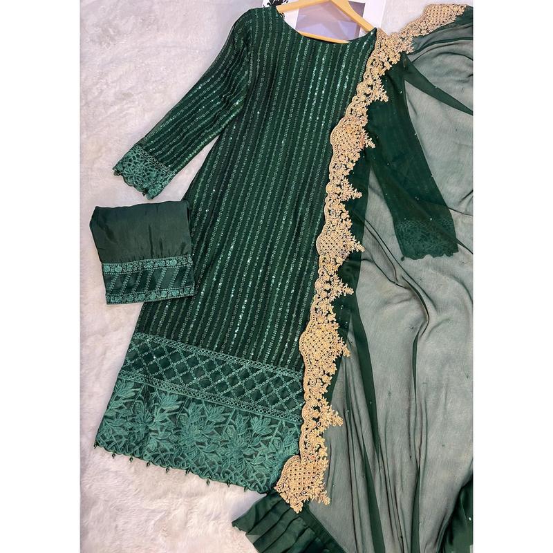 UMR901 Rixos - Green Memsaab Formal Chiffon Suit 1