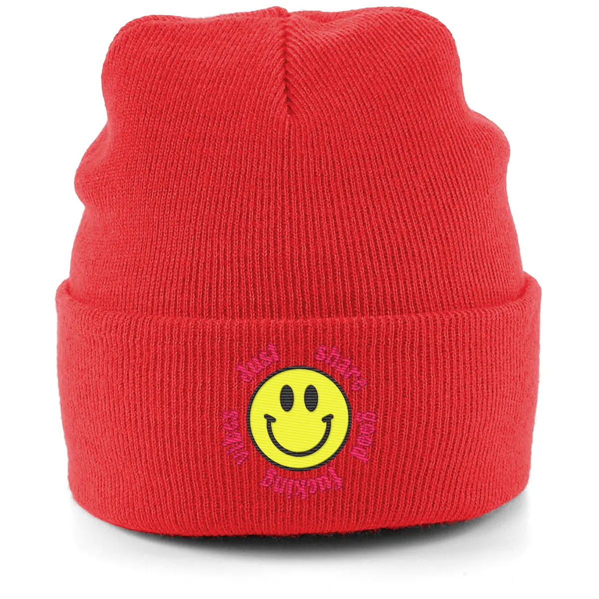 Good vibes beanie red