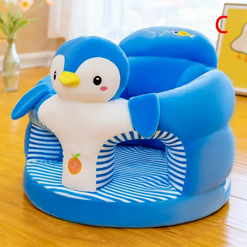 Cartoon Plush Baby Sofa Support Seat Cover wiith out filler: Comfortable Learning Chair