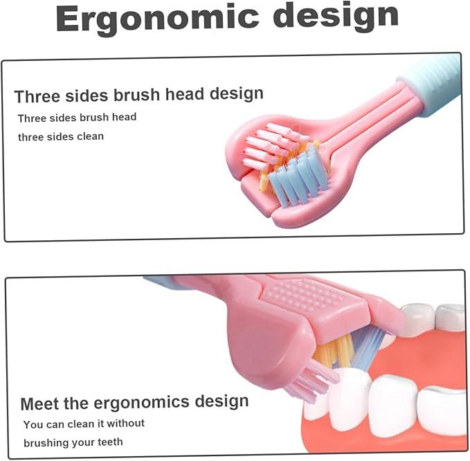 Product Introduction of Three Sided Soft Hair Tooth Toothbrush Adult and children's versions Oral Gentle Sensitive Comfort Bristle Cleanser 6