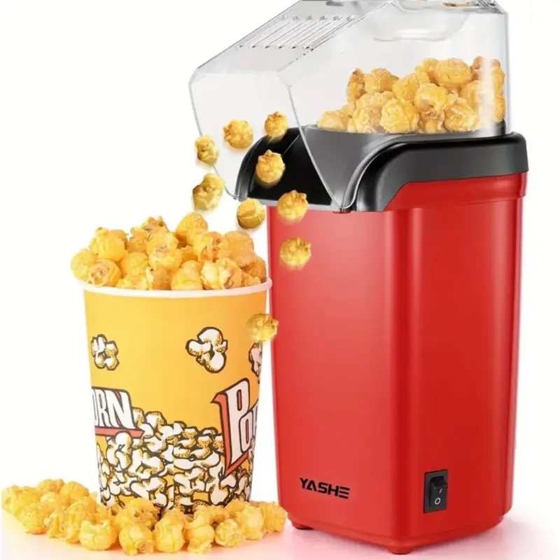 Hot Air Popcorn Maker Machine - 1200W Electric Popcorn Popper with One-Button Operation, Healthy Oil-Free Snacks, Ready in 2 Mins, Perfect for Home Movie Nights, Kids Parties, and Family Gatherings 7