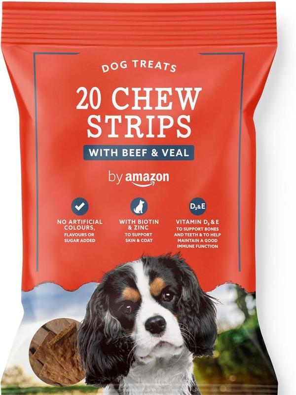 Dog Treats - 20 Chew Strips with Beef & Veal, 200g 0