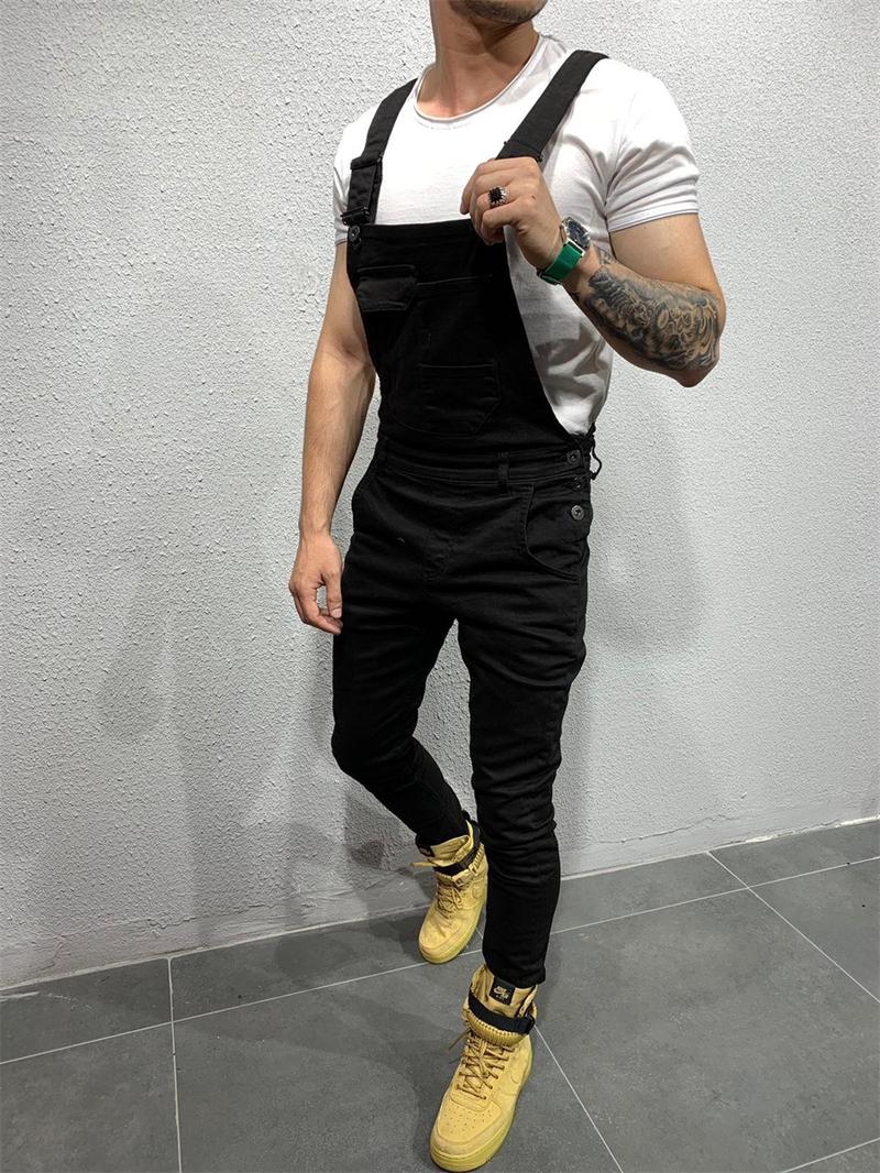 Product Introduction of Camouflage Men's Jumpsuit Multi-pocket Slim Fashion Streetwear Denim Cargo Work Pants Bib Overalls Men High Street Jeans Menswear Trouser 4