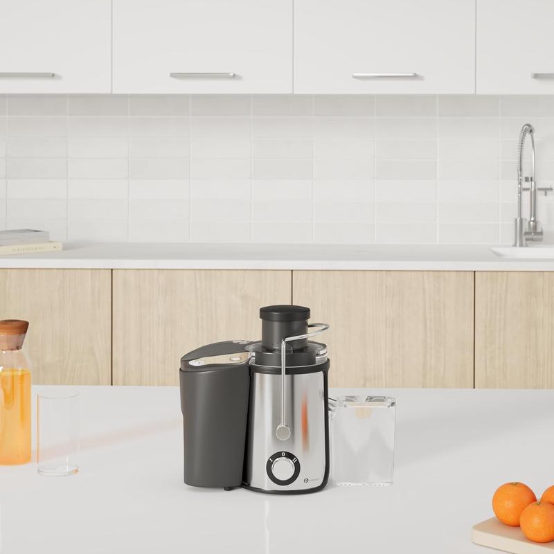Juicer Machines, 600W Whole Fruit and Vegetable Juice Extractor, Centrifugal Juicer, Stainless Steel, Two Speed Settings, BPA-Free, Easy Clean 1