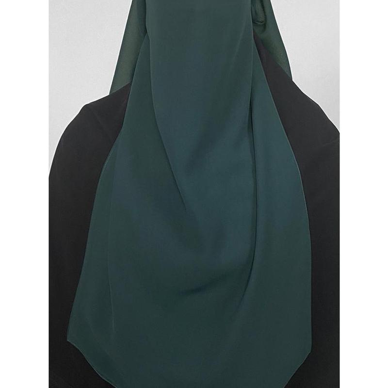 Long Rectangular 2 Layer Niqab | Eye Flap 6