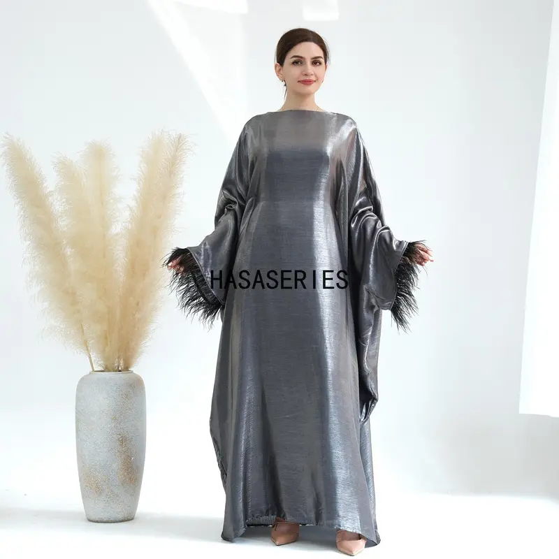 HASASERIES HS0706 Opulent Fringed Kaftan Gala 2
