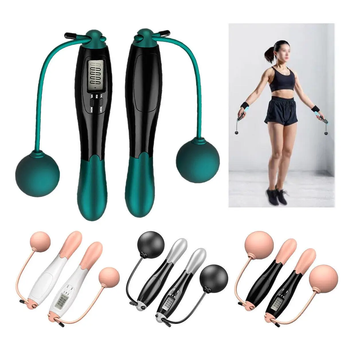 Cordless Jumping Ropeless Skipping Rope – Portable Fitness Jump Rope for Home & Gym, No Tangle Exercise Jump Rope for Weight Loss & Cardio wireless