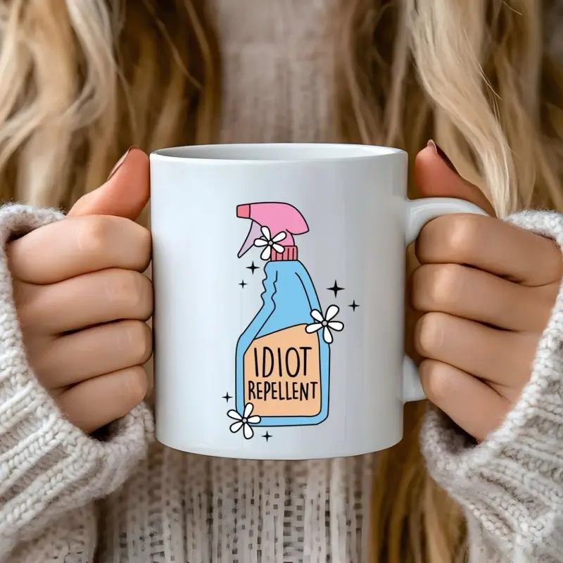 11oz idiot Repellent coffee/ tea mug cup