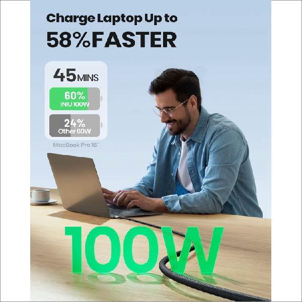 USB C to USB C Charger Cable, [2m] 100W PD3.0 Type C Cable Fast Charging, Phone Charger USB-C Data Lead for MacBook Pro iPad Air iPhone 15 Samsung S23 S22 S21 Ultra Pixel 7 6 Switch PS5 etc. 6