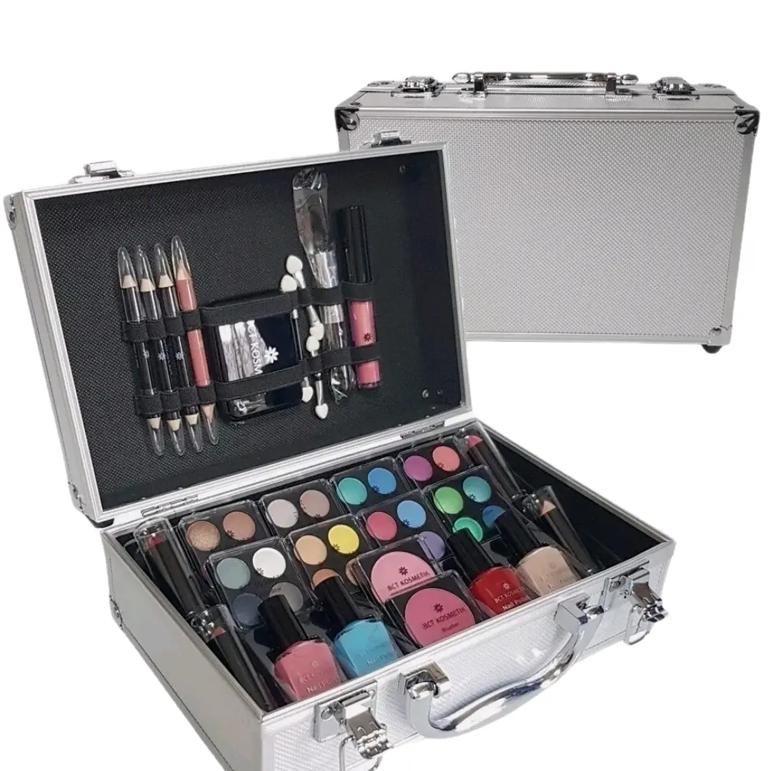 52 Piece Vanity Case Beauty Cosmetic  make up Set Gift Travel Makeup Box Xmas 52PCS