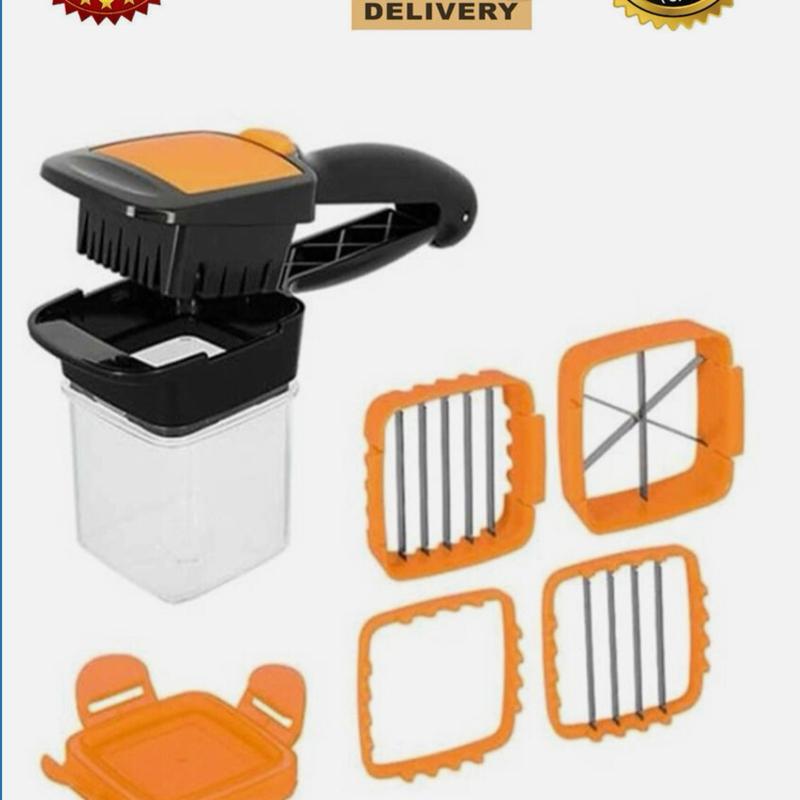 Multi Slicer, Chopper and Dicer - Kitchen Utensils for Efficient Food Preparation Steel Lid 4