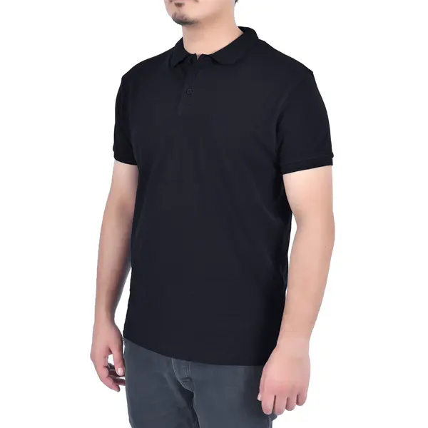 SHORT SLEEVE POLO SHIRT  BLACK M