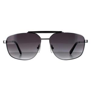 Guess Sunglasses GU00054 06B Shiny Dark Nickeltin Smoke Grey Gradient