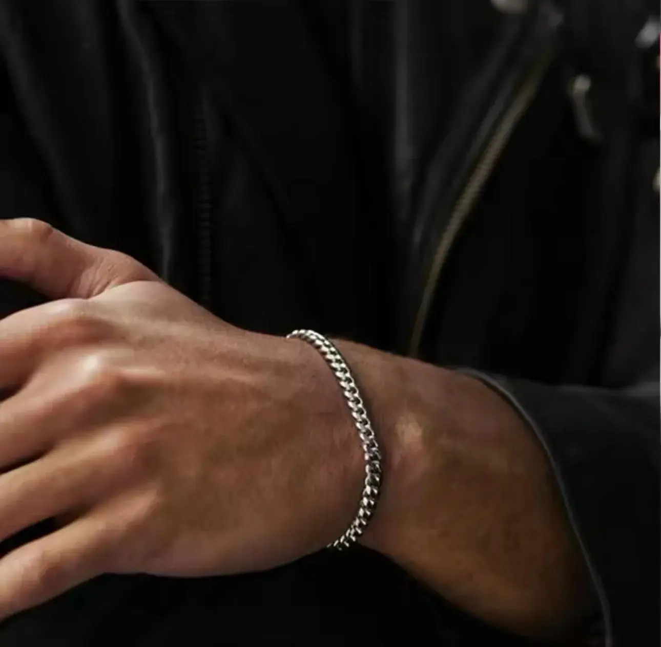 Classic Stainless Steel Cuban Chain Bracelet - Silver, 3mm/5mm/7mm Widths - Uk Delivery