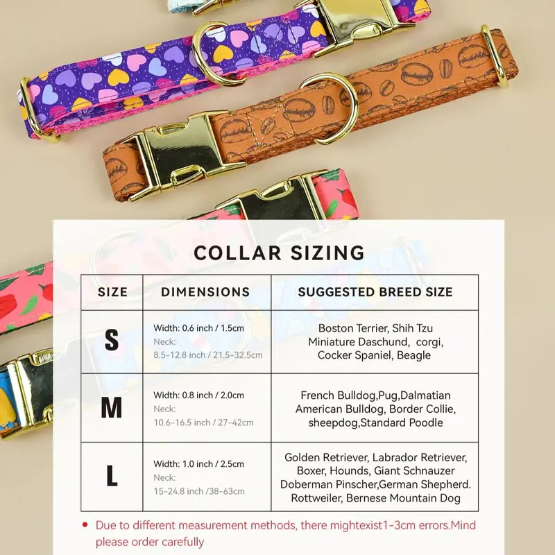 Valentine's Day & New Year Dog Collar | Double-Sided Printed Collar for Small, Medium & Large Dogs 2