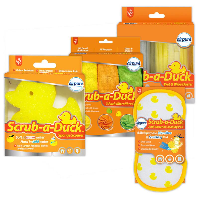 Airpure Scrub-a-Duck Cleaning Scourer and Cloth Bundle 0