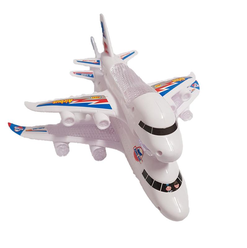 Electric Twin Double Layer A380 Airbus Air Plane Kids Toy Children Boy Gift Flashing LED Lights Sound Music Birthday Bump & Go Indoor Fun Activity Rotating aeroplane  toys 4