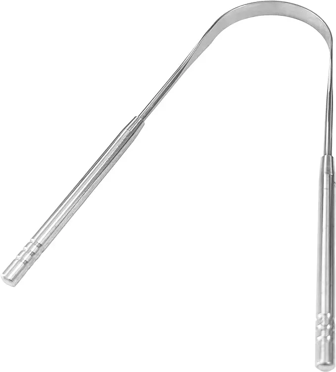 Tongue Scraper Stainless Steel Tongue Cleaner Metal Tongue Care Tool Oral Cavity Scrapers Tongue Scraping Fresh Breath Care Scraper for Dental Hygiene and Reducing Bad Breath ('U' Shape) Durable 0
