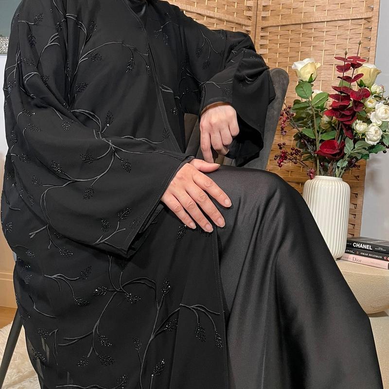 Aiza Abaya - Luxury Chiffon with Satin Inner for Women (inner not attached) 0