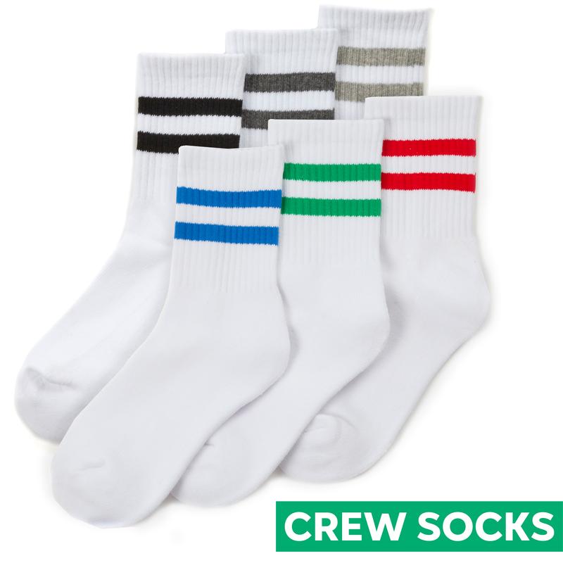 6 Pairs Kids Boys Cotton Rich Sport Crew Ankle Football Socks Ribbed White with Stripe Leisure Mid Calf Socks UK 9-12 Child 12.5-3.5 4-6 Junior Youths PE Socks School Active Football Socks 4