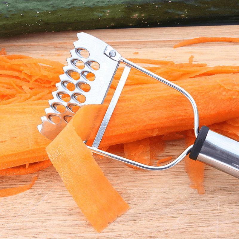 Product Introduction of 1pc Versatile Stainless Steel Vegetable Grater & Peeler - Ideal for Potatoes, Carrots, Fruits | Durable Kitchen Tool with Ergonomic Handle for Home and Outdoor Use, Vegetable Slicer 4
