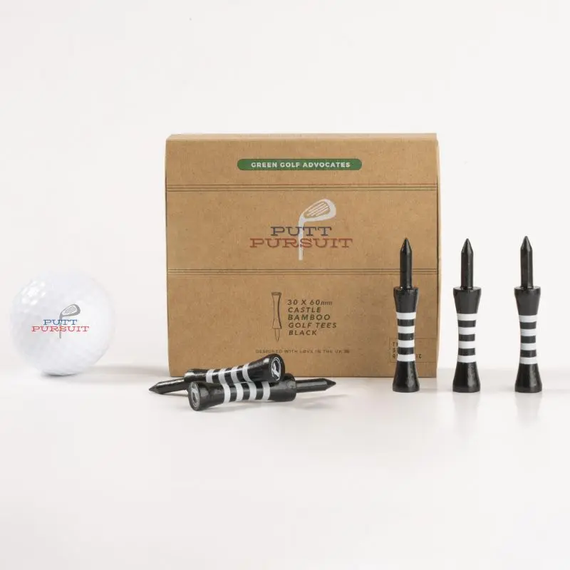 Bamboo Golf Tees 60mm | Black Castle Tees 2