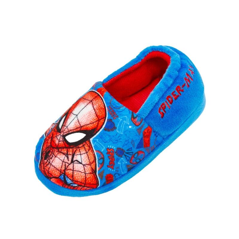Spiderman Boys Red and Blue Elasticated Slip On Slippers 0