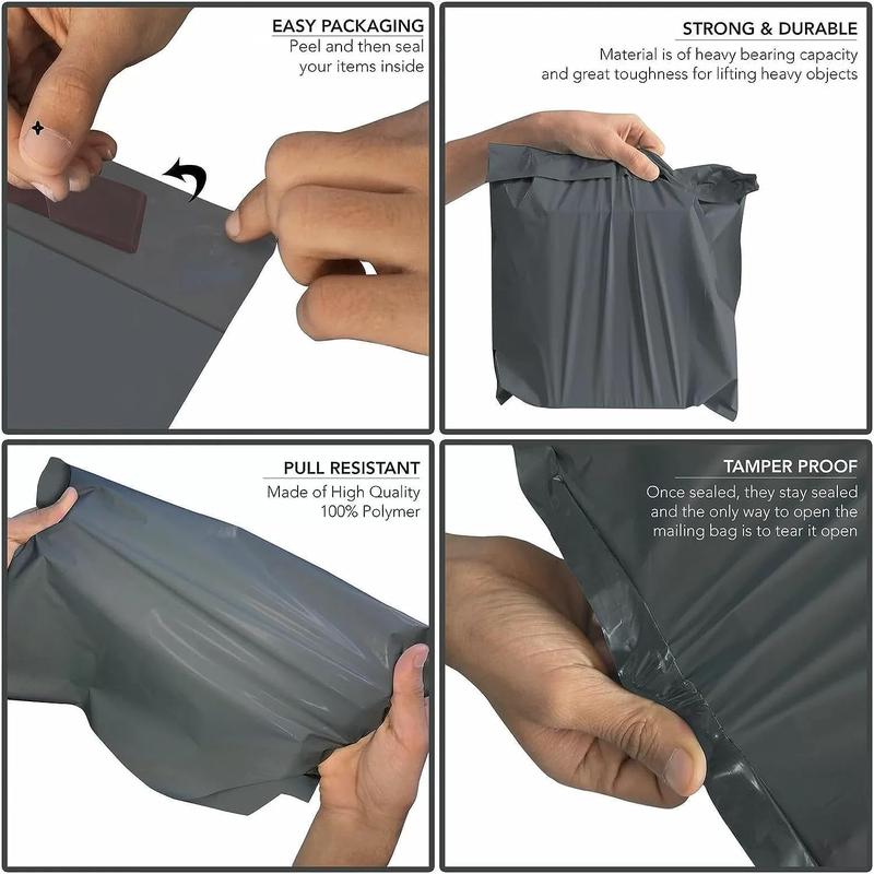 10" X 14" Grey Mailing Bags | Self Adhesive | Waterproof and Tear-Proof Postal Bags 2