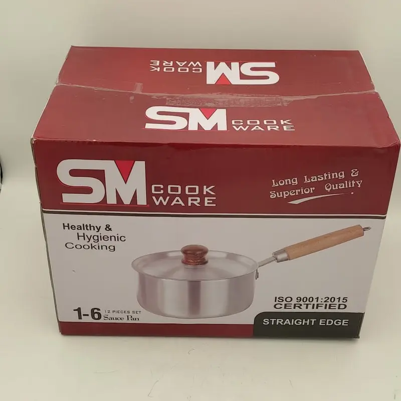 6-Piece  Pan Set with Saucepan and Lids, Made of Durable Aluminum Cookware Pots Dish 0