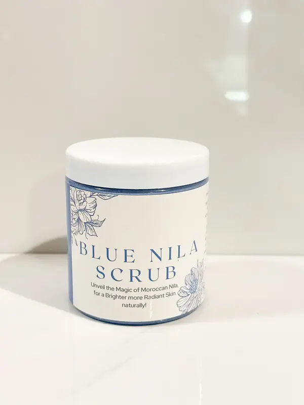 Oudh scented Moroccan Blue nila body scrub Body Care Smooth Argon Pigmentation Exfoliate brightening body body polish blue nila powder Argan oil 2