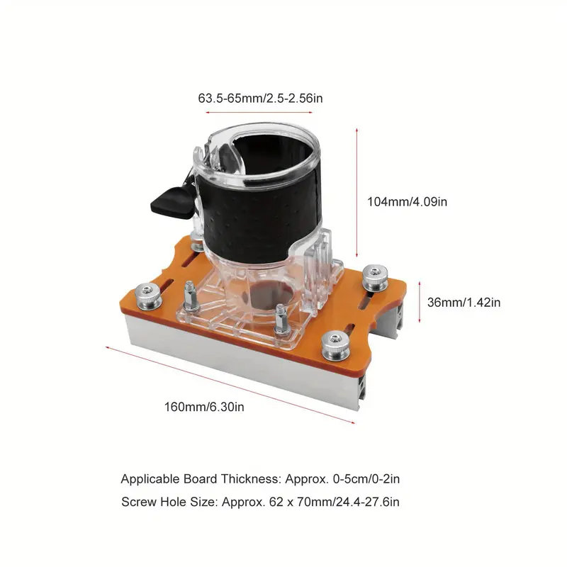 Wood Router Base 2 In 1 Compact Wood Palm Router Base Router Slotting Bracket Woodworking Slotting Trimming Compact Wood Palm Router Base For Carbinet Closet Furniture 0
