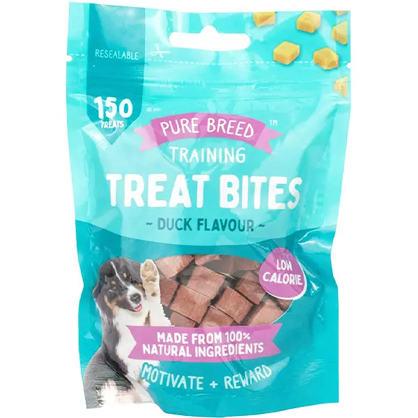 Pure Breed Training Treat Bites - Duck Flavour - Low Calorie 0