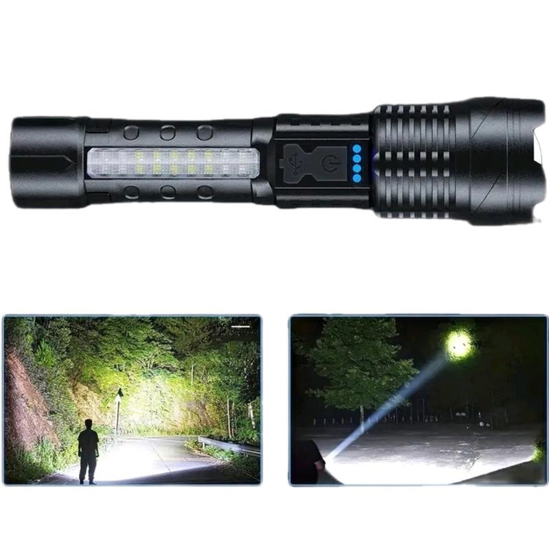 Super Bright Flashlight with USB-C Charging Port and 7 Lighting Modes for Everyday Use, Camping, Walks, Hiking, and Working - High Power LED Torch 1