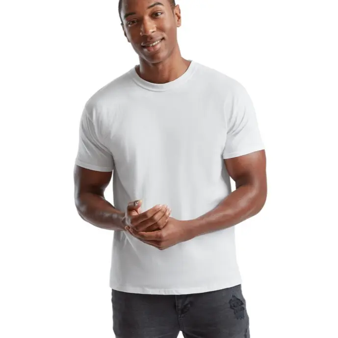 Fruit of the Loom Men's Original T-Shirt, White (White 30), (Pack of 5) Casual Menswear Plain Cotton Soft Top Classic Dress Short Simple Slim Fit Shortsleeve Tshirt Stretch Undershirt 3
