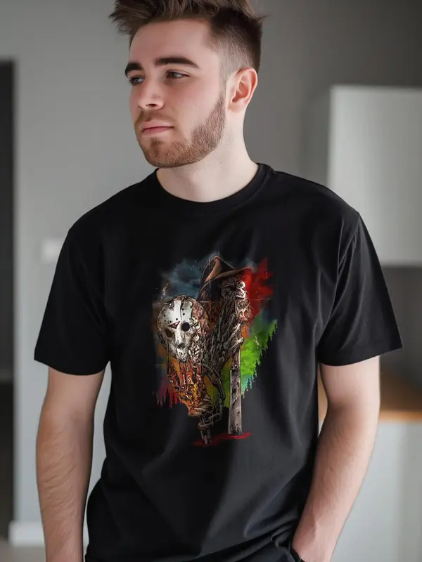 Classic Villain Design - Halloween - 100% Cotton T-Shirt - Unisex - Comfy - Movie Tshirt Casual Crewneck Soft Top 1