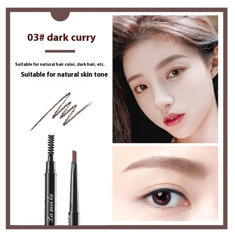 Double-headed Eyebrow Pencil Waterproof Natural Long Lasting 3