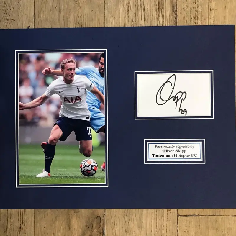 Oliver Skipp Tottenham pre-printed Autograph photo mount, Gift, Football 0