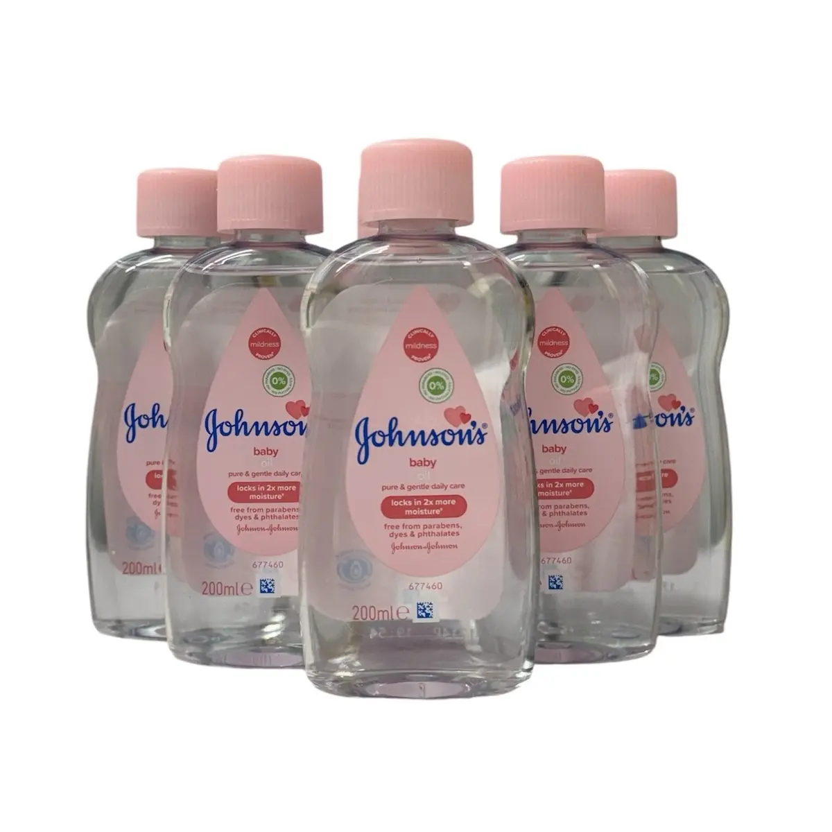 Johnson's Baby Oil 6x200ML - Moisturizing Baby Oil for Soft Skin