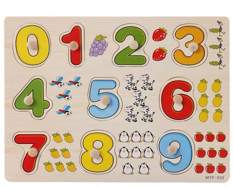MONTESSORI WOODEN PUZZLES: Hand Grab Boards, Tangram, Jigsaw Educational Toys featuring Cartoon Vehicles, Animals, and Fruits in 3D Puzzles 3