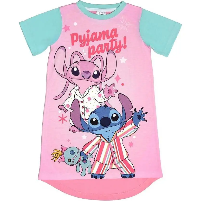 FBT Disney Girls Lilo, Stitch and Angel Pyjama Party Nightdress Nightie Pyjamas Fulfilled by TikTok