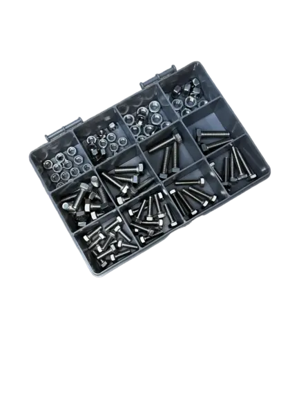 A2 Stainless Steel Assorted Metric M6 M8 Hex Head Set Screws Full Nuts 100 Pieces fasteners 2