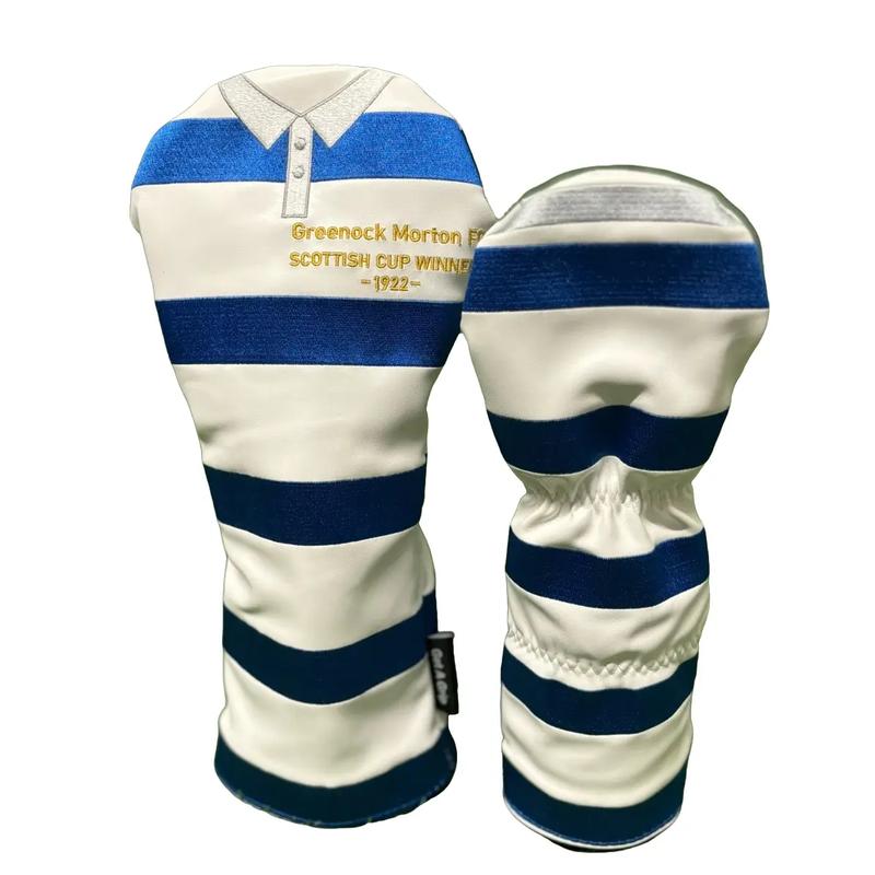 Morton 21-22 Home Centenary Scottish Cup Champions 1922 Kit Fairway Wood Golf Head Cover - Leather Golf Club Head Cover 0