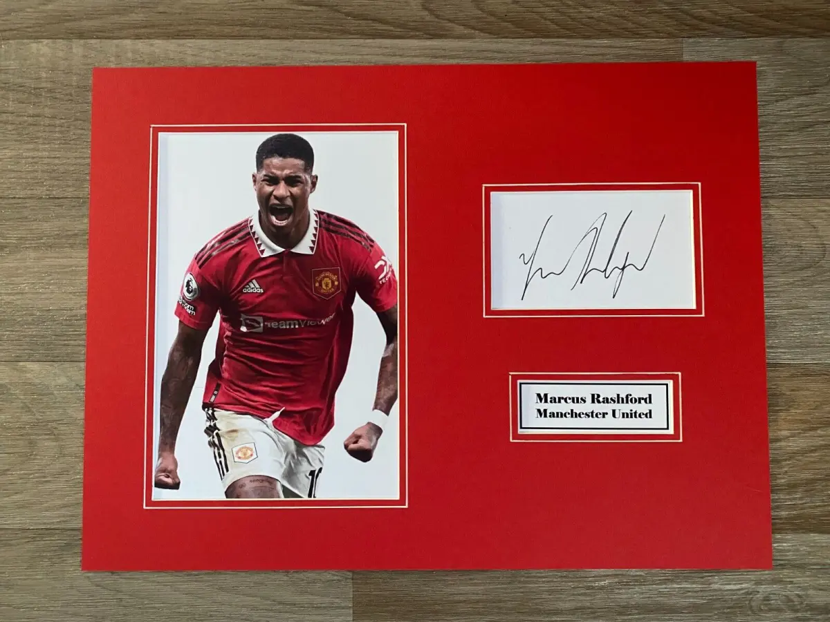 Marcus Rashford Manchester United pre-printed Autograph photo, Gift, Football
