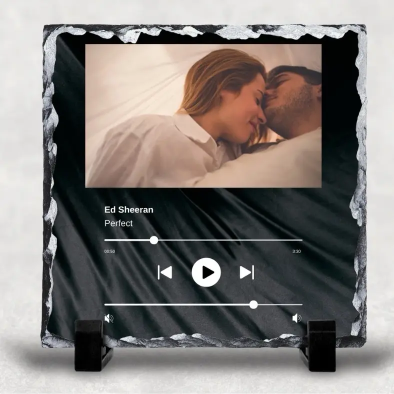 Anniversary gift idea, favourite song & photo slate. PHOTO SLATE